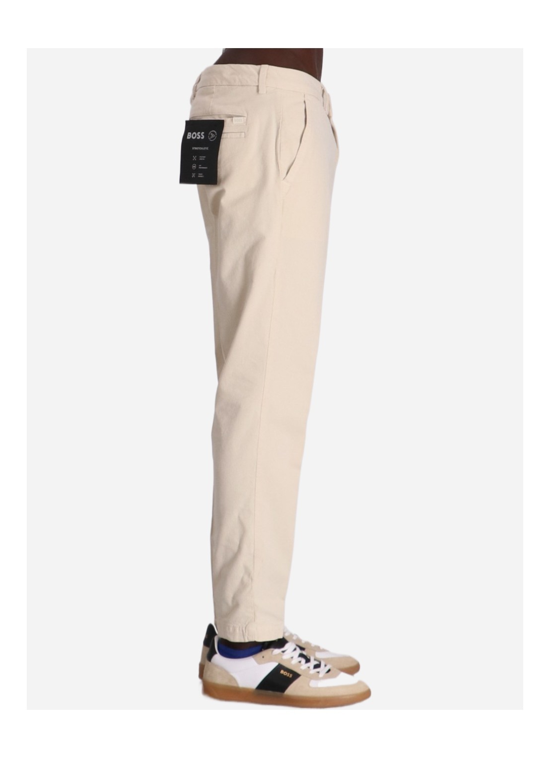 Hugo Boss Belt-loop Casual Pants In Nude