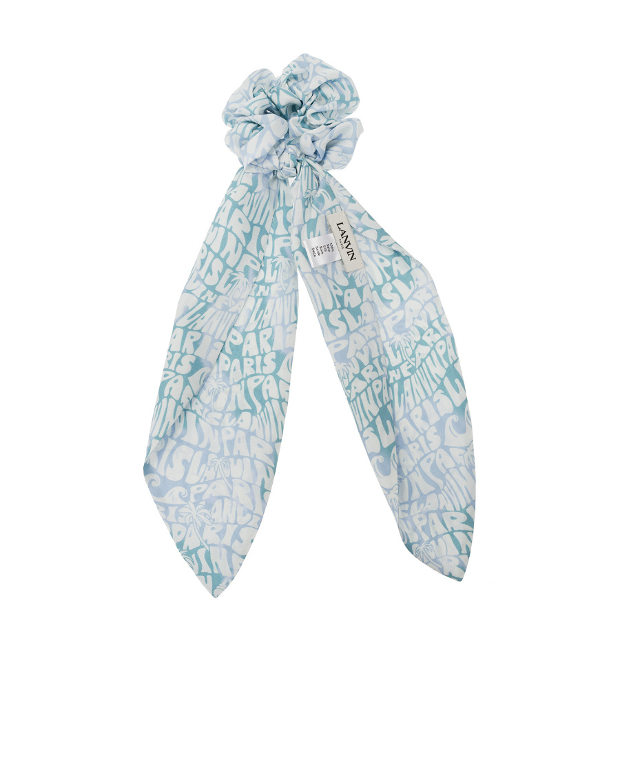Lanvin Logo-pattern Scrunchie In White