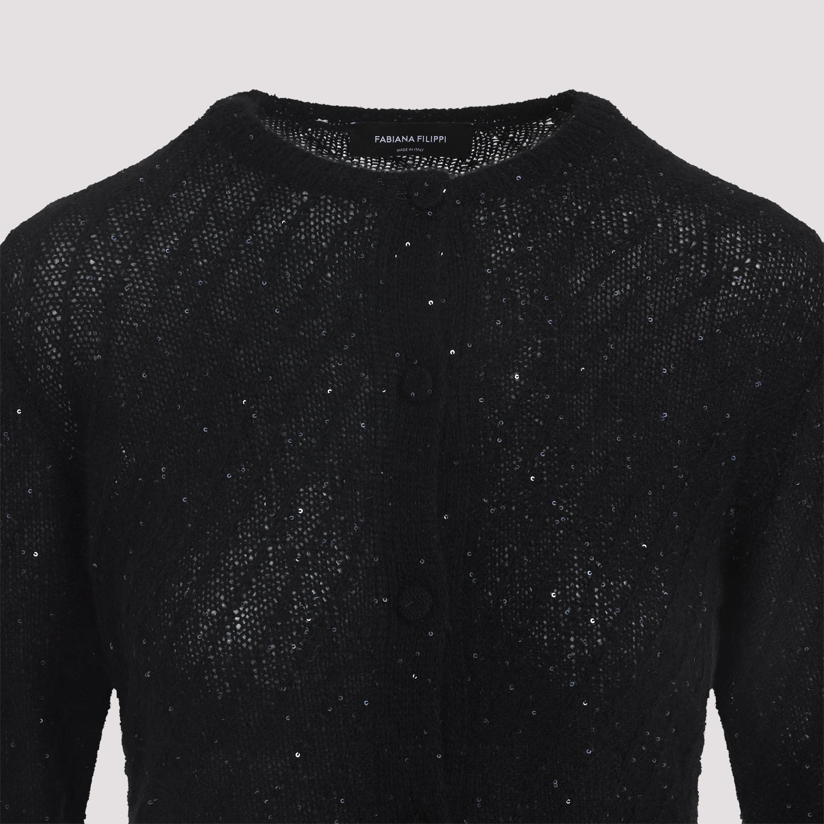 Fabiana Filippi Virgin Wool Cardigan Mini-sequins
