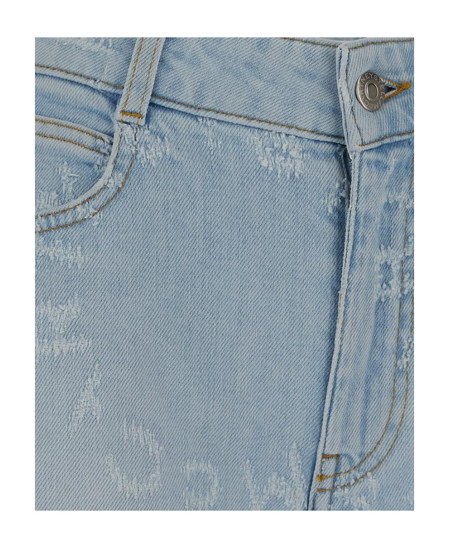 Stella Mccartney Distressed High-rise Jeans In Blue