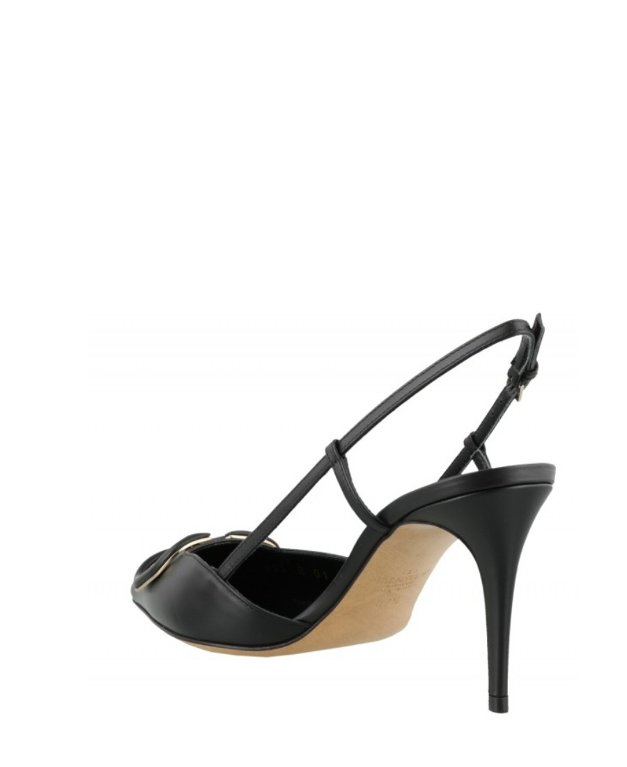 Valentino Garavani Vlogo Signature Satin Slingback Pumps 80mm Woman Black 40.5 In Black
