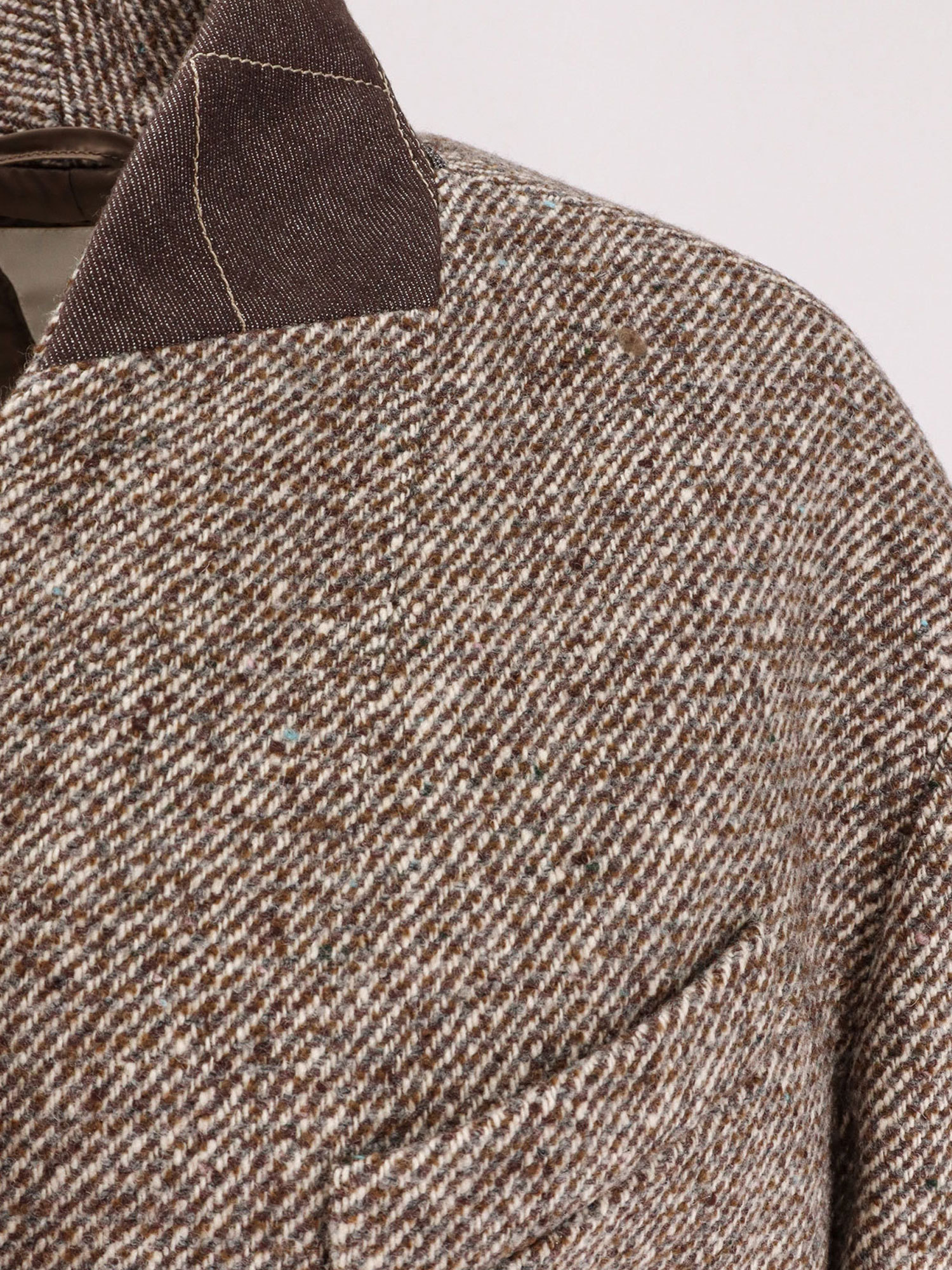 Brunello Cucinelli Padded Wool Blend Coat With Back Slit In Neutral