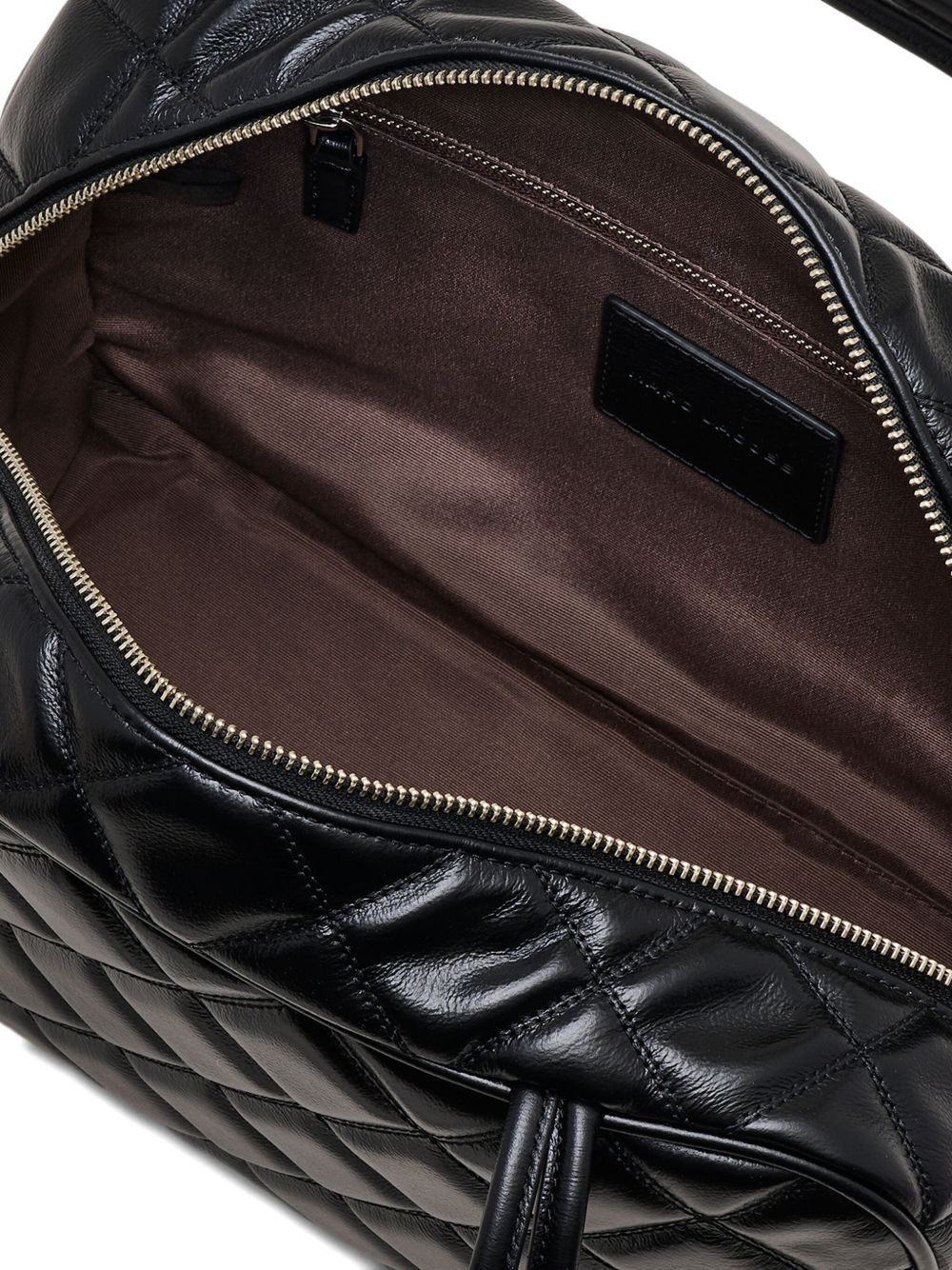 Marc Jacobs The Quilted Leather Dual Satchel Handbag In Black