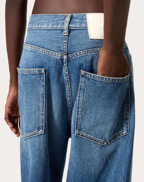Valentino Wide- Leg Jeans In Blue