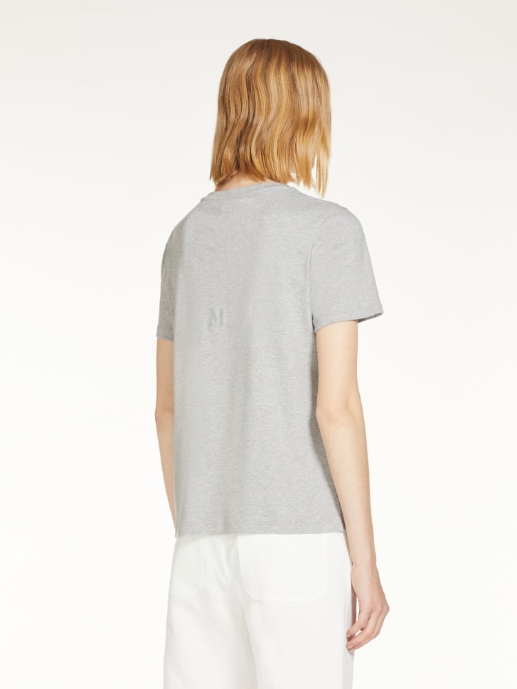 Max Mara Cotton-jersey T-shirt In Gray
