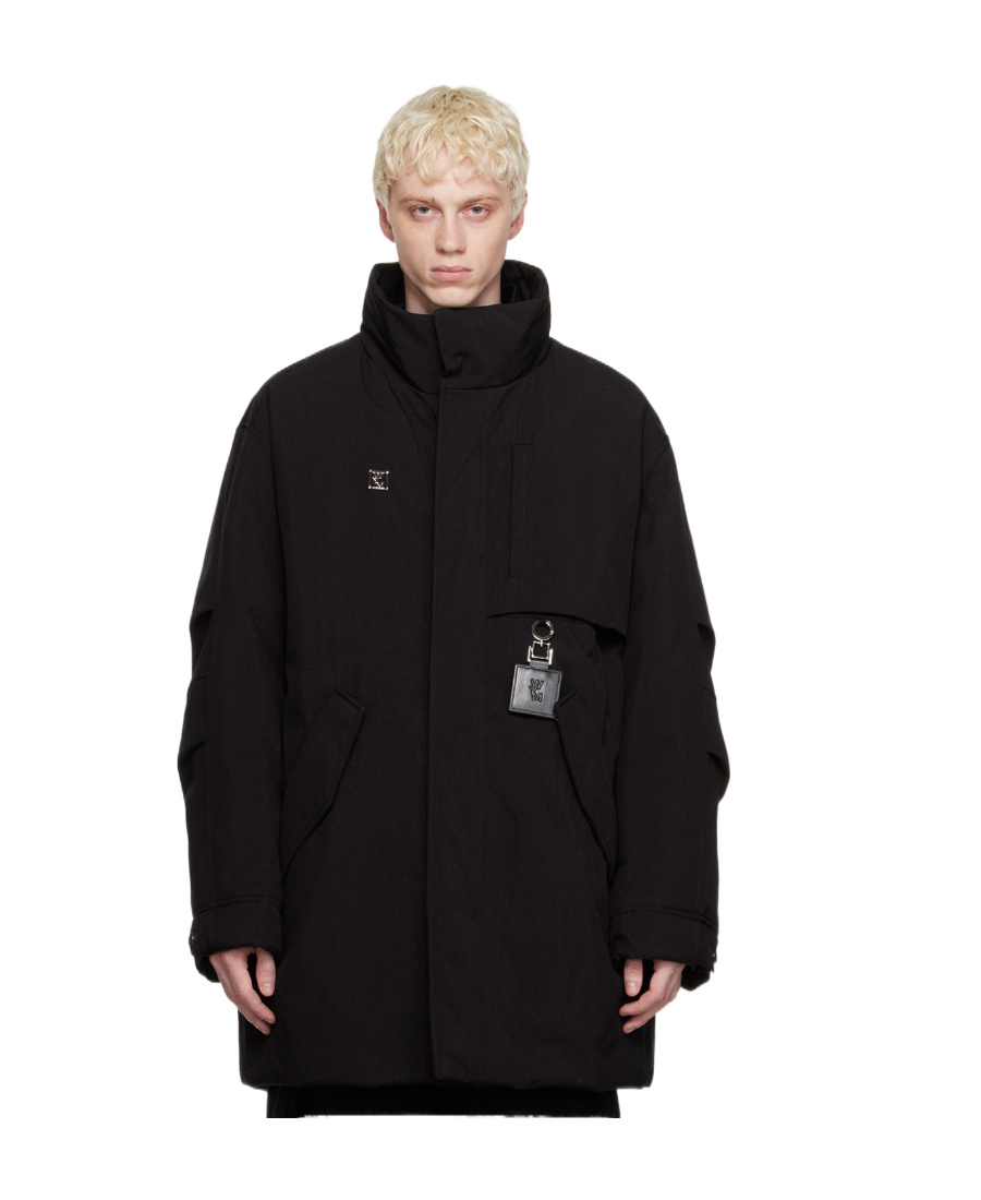 Wooyoungmi High-collar Long-sleeved Down Jacket In Black