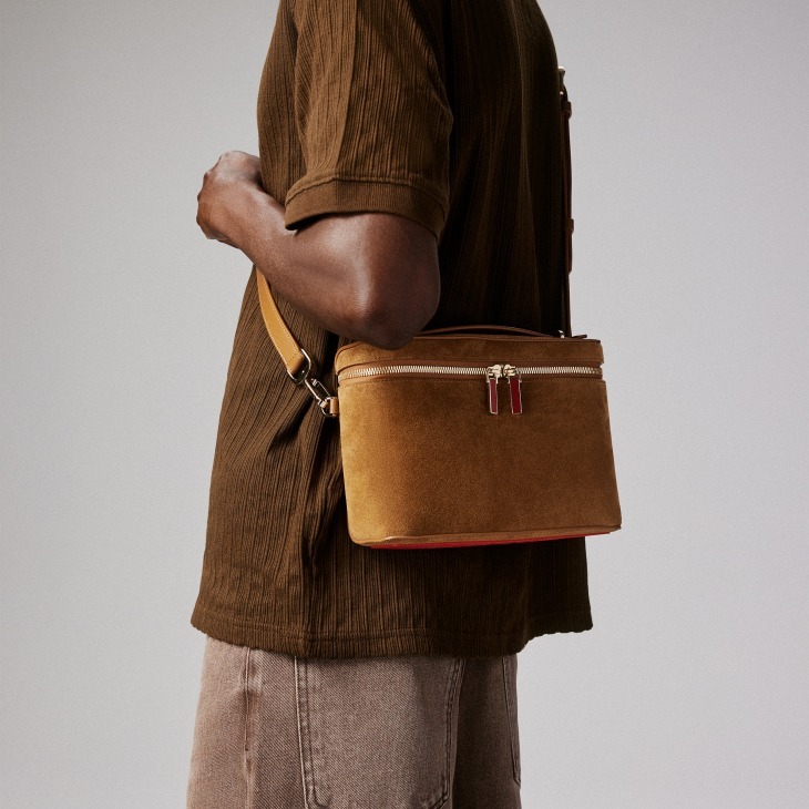 Christian Louboutin Djanis Zip-up Crossbody Bag In Brown