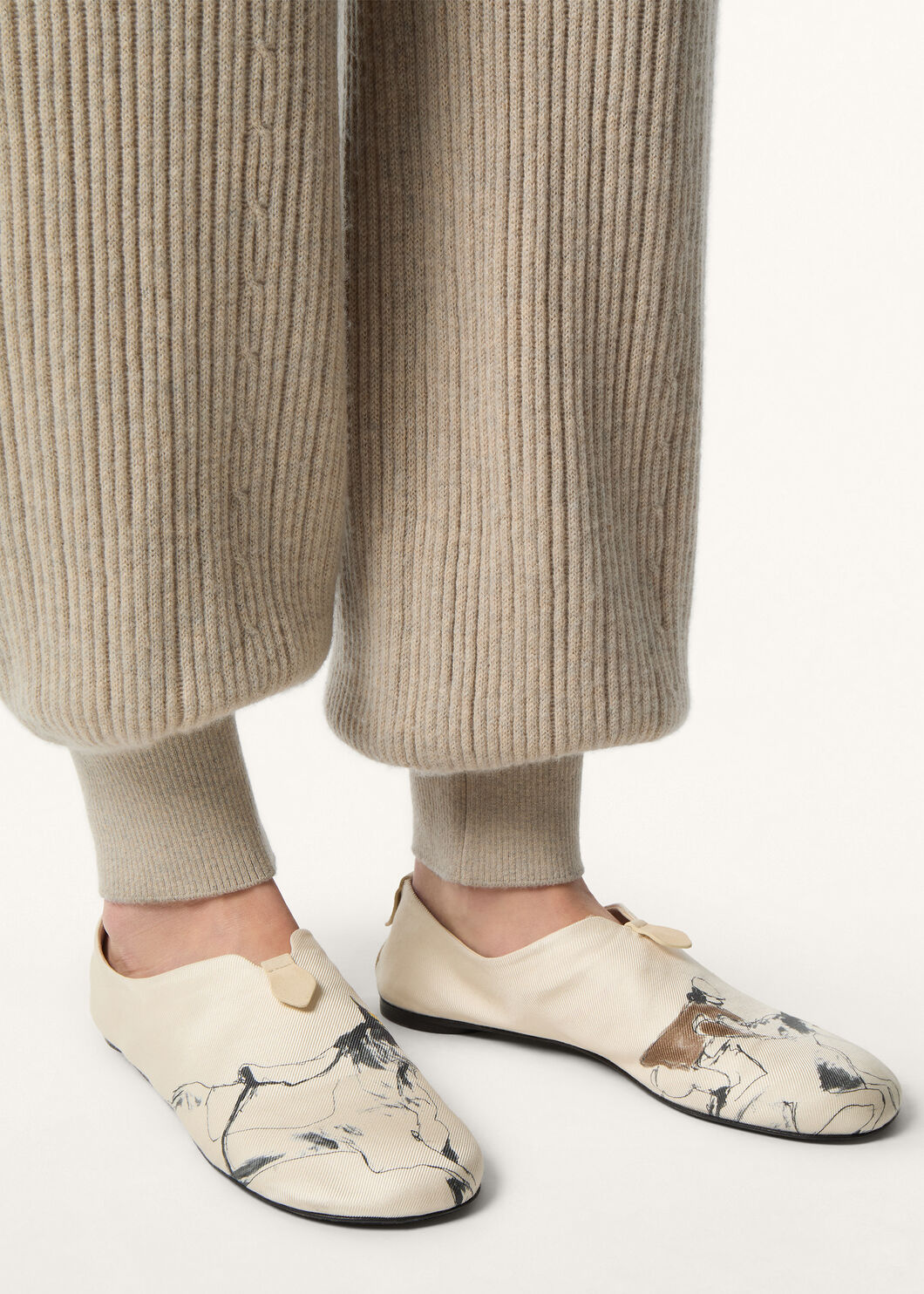Loro Piana Floaty Graphic-print Loafers In Neutral