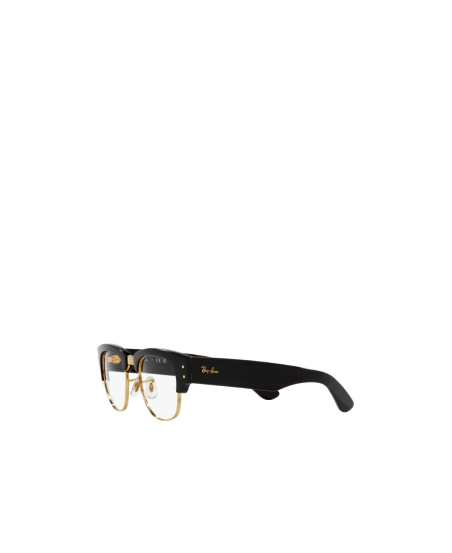 Ray Ban Round Frame Flat Mirror In Black