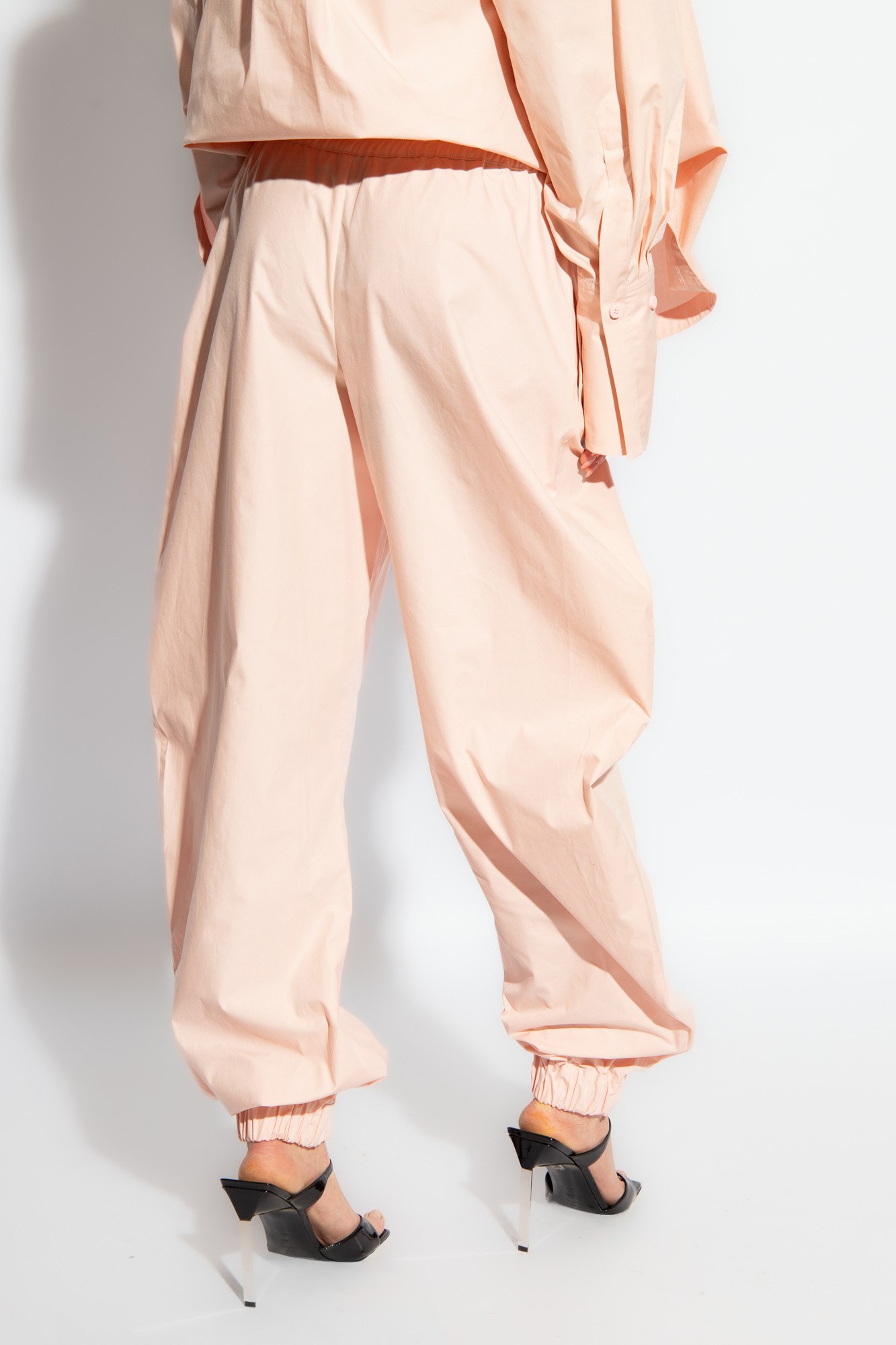 ATTICO THE ATTICO LOGO PATCH DRAWSTRING TRACK TROUSERS