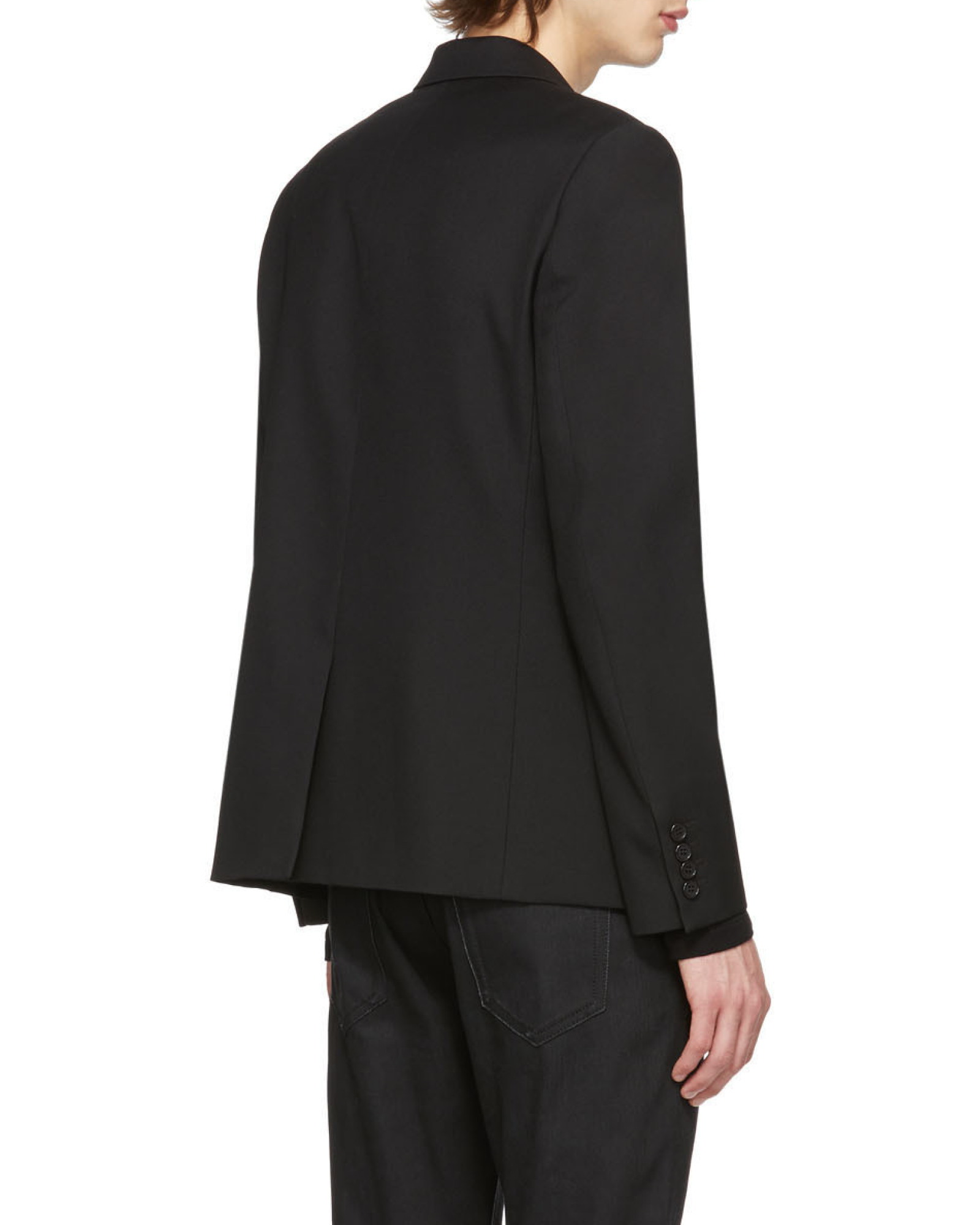 Saint Laurent Single-breasted Blazer In Black