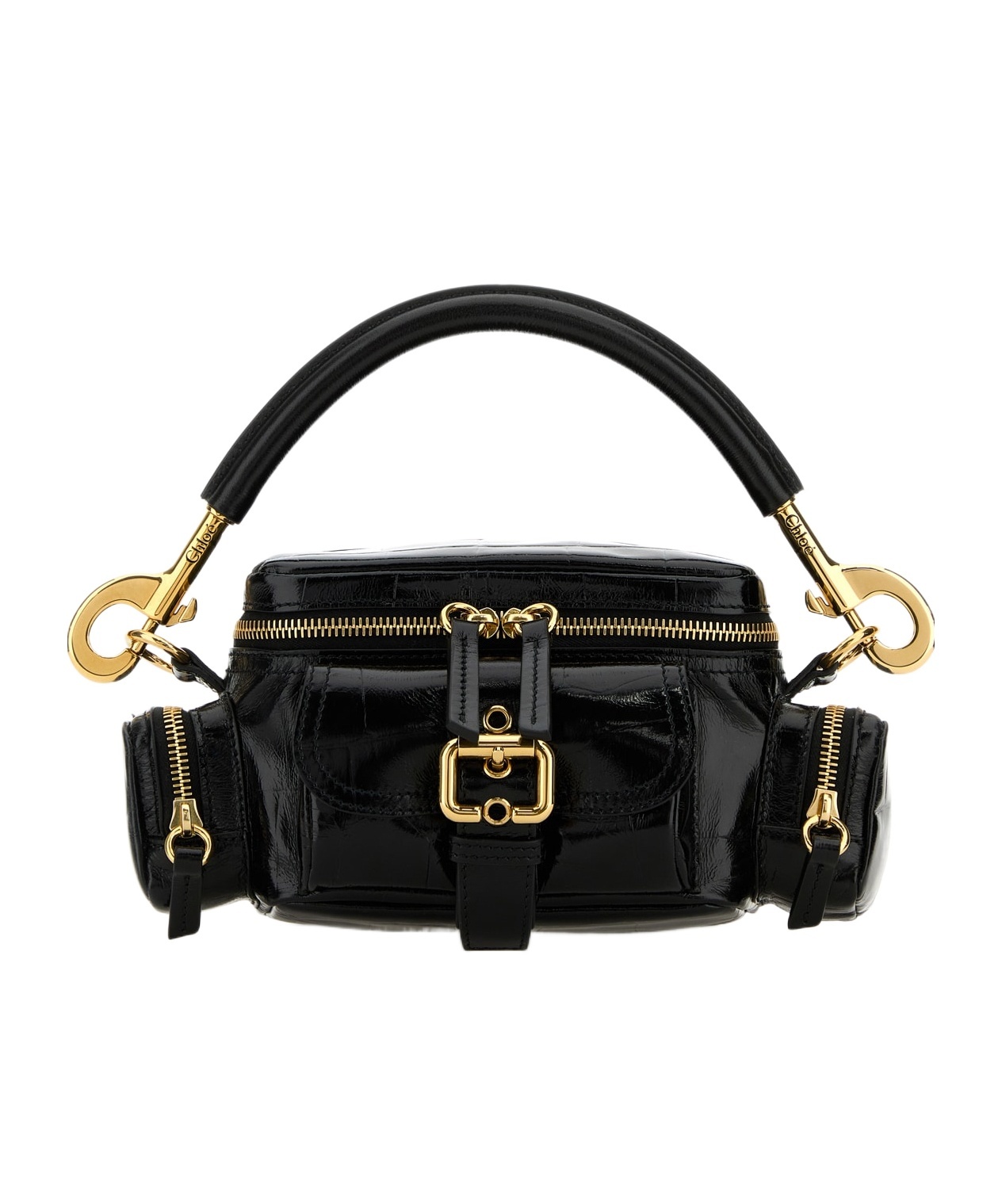 Chloé Multi-pocket Top-handle Bag In Black