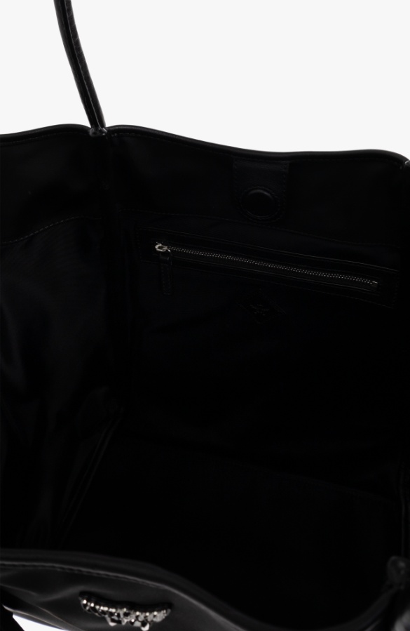 Mcm Double Handle Shopping Bag In Black