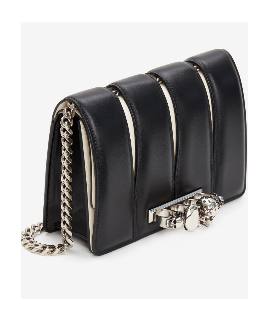 Alexander Mcqueen The Slash Smooth Leather Bag In Black