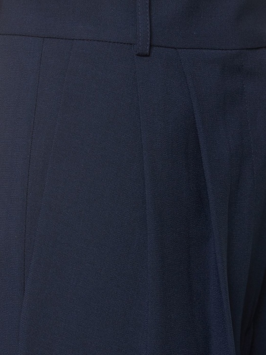 THE FRANKIE SHOP BEA PLEATED TECH TWILL PANTS