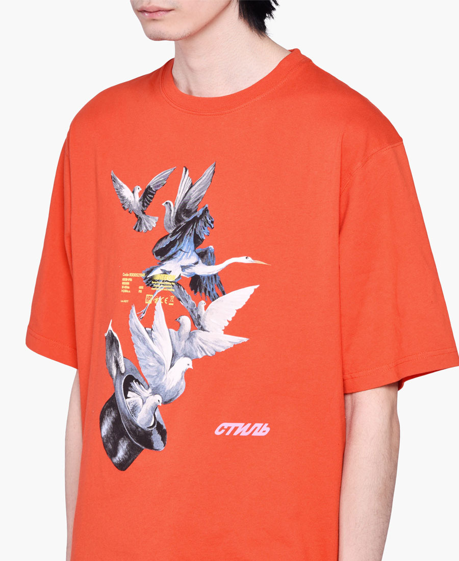 Heron Preston Logo Round-necked T-shirt In Red