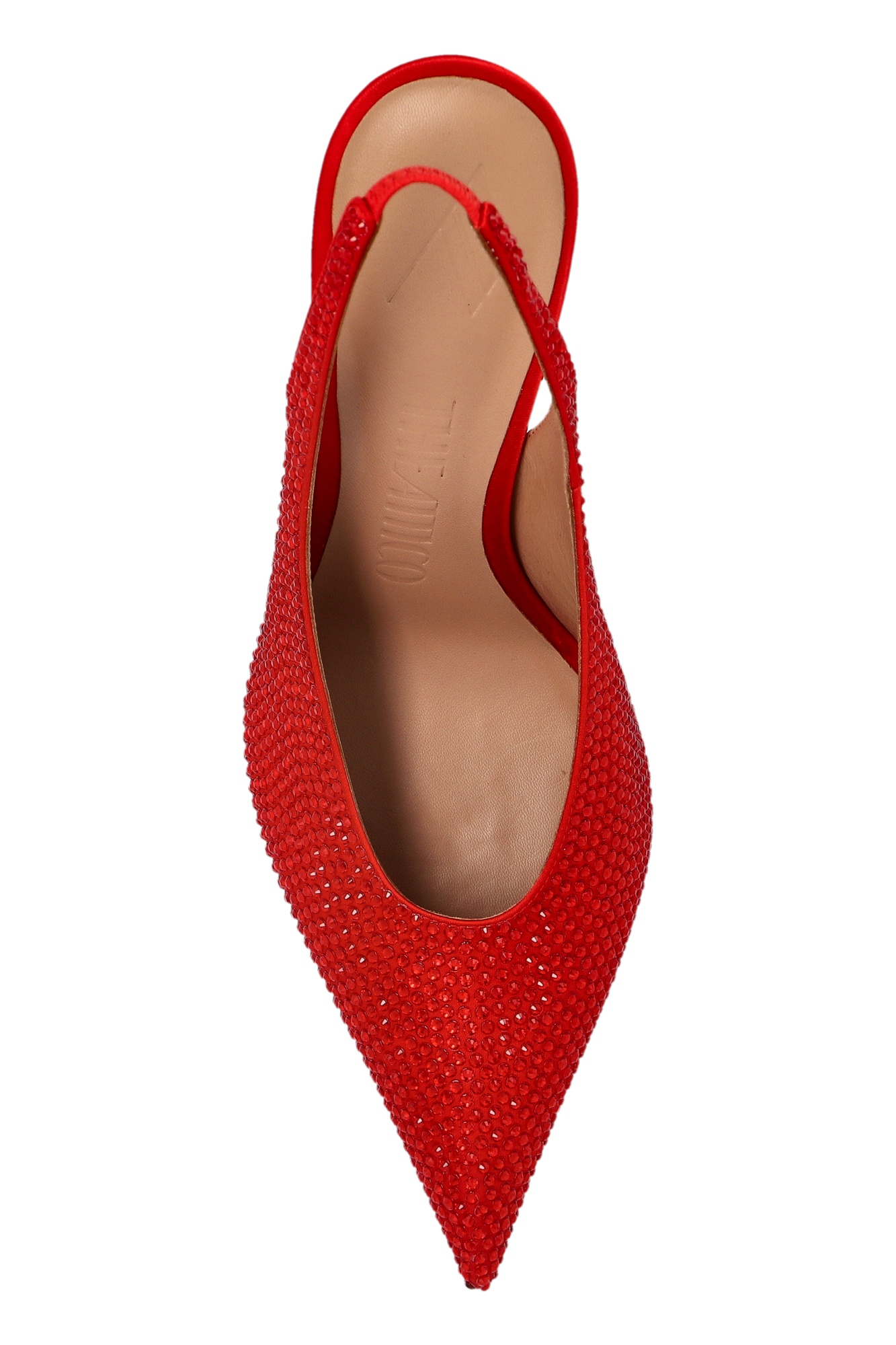 Attico 95mm Viper Crystal-embellished Slingback Pumps