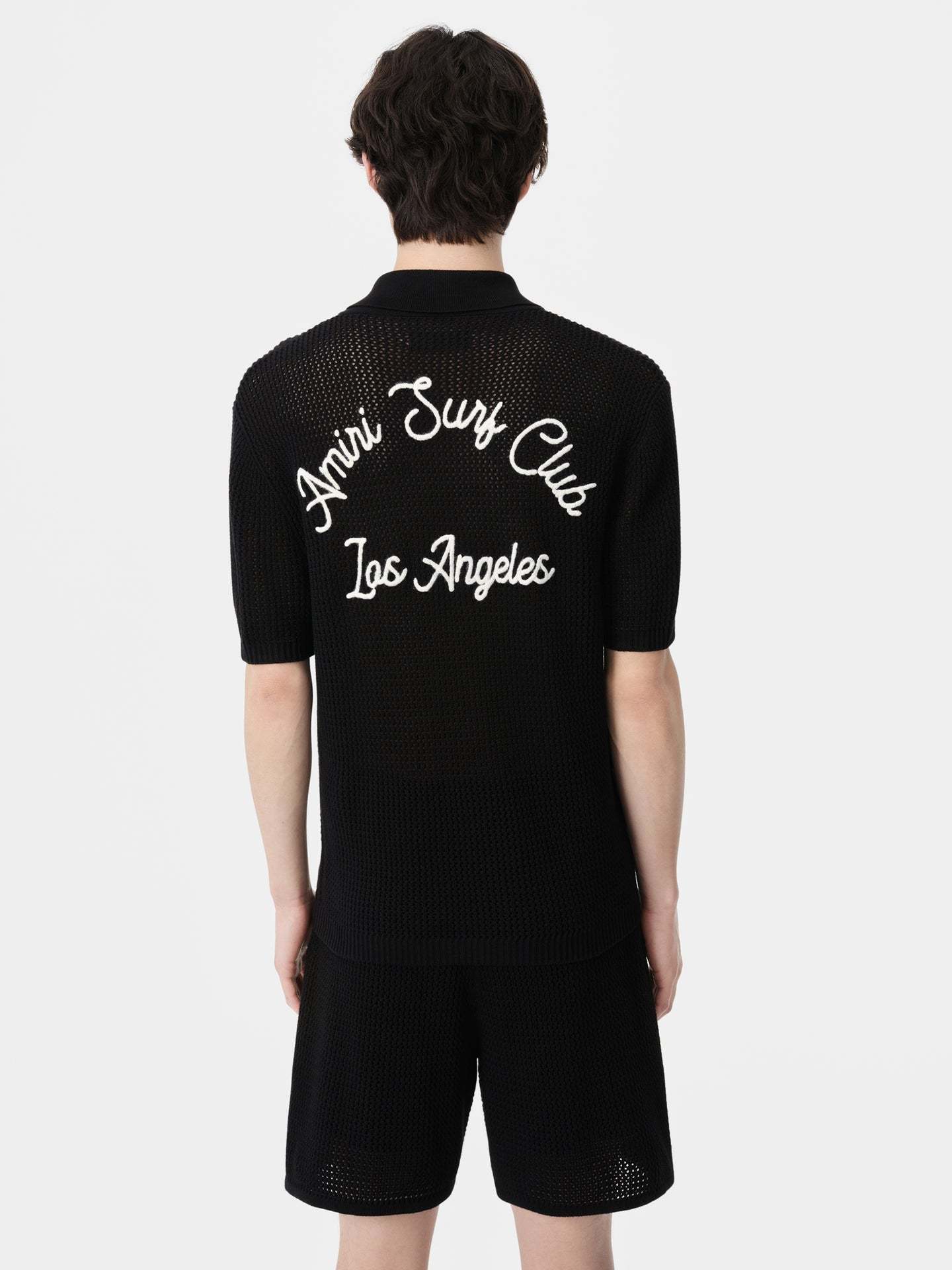 Amiri Short-sleeved Polo Shirt In Black