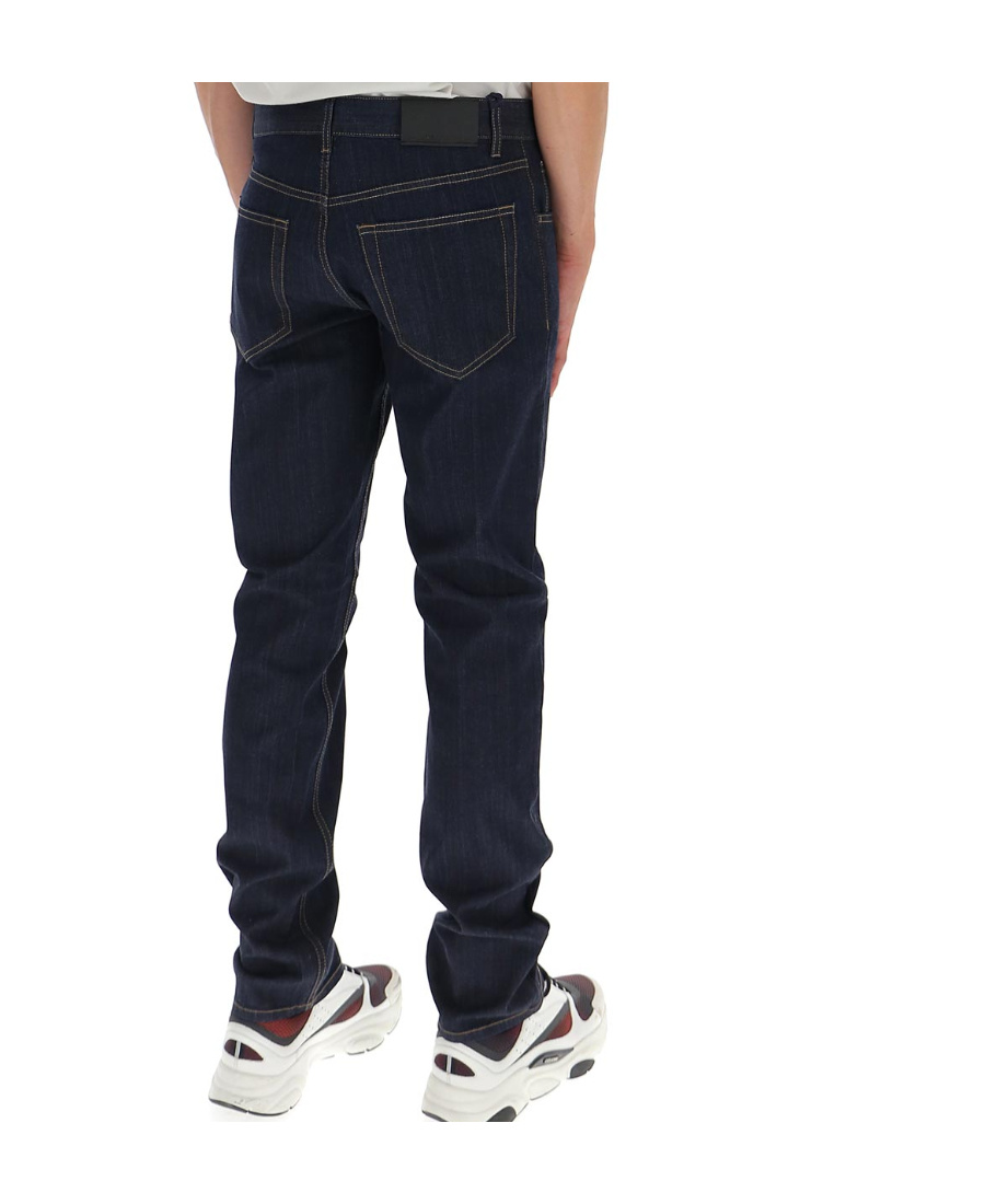 Prada Stretch Denim Jeans Belt Loops Five Pockets In Blue
