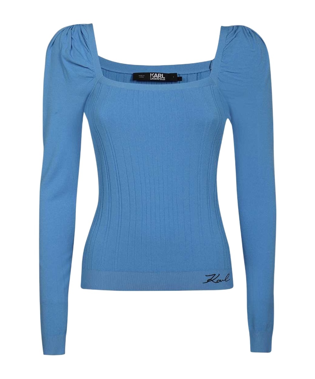 Karl Lagerfeld Long-sleeved Top In Blue