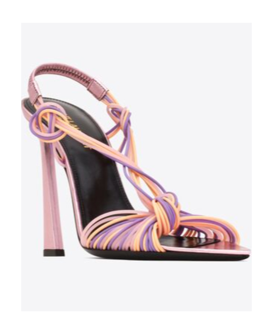 Saint Laurent Scoubi 105 Sandals In Pink