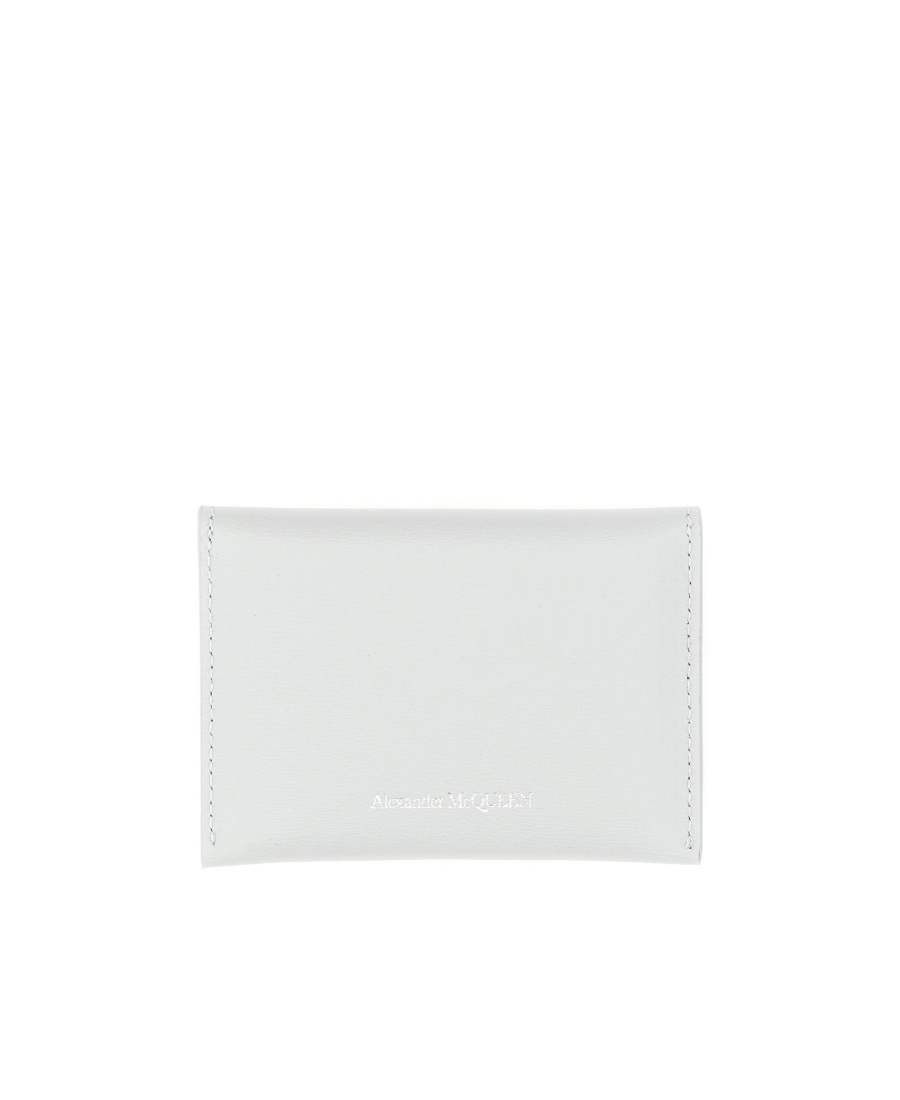 Alexander Mcqueen Skull-motif Leather Wallet In White