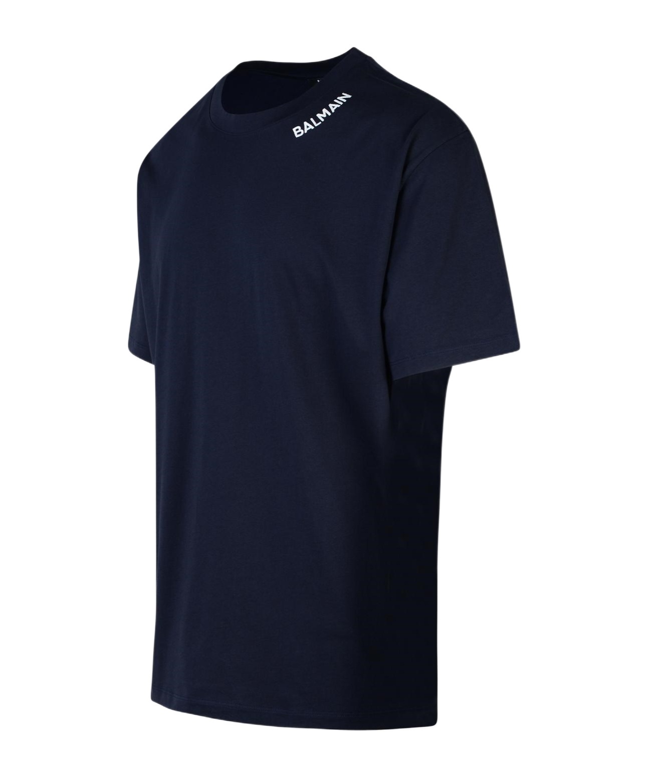 BALMAIN BALMAIN LOGO EMBROIDERED CREWNECK T-SHIRT