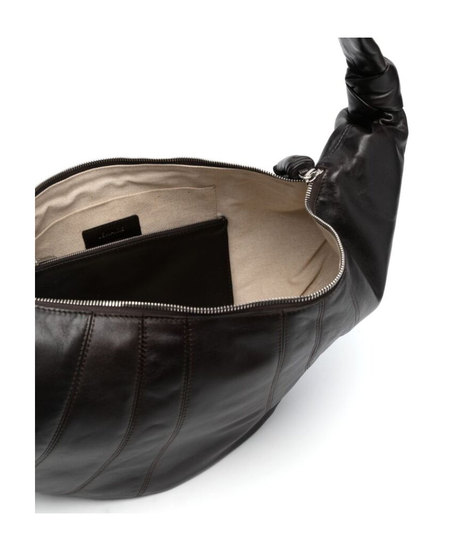 Lemaire Large Zipper Horn Shoulder Bag In Black