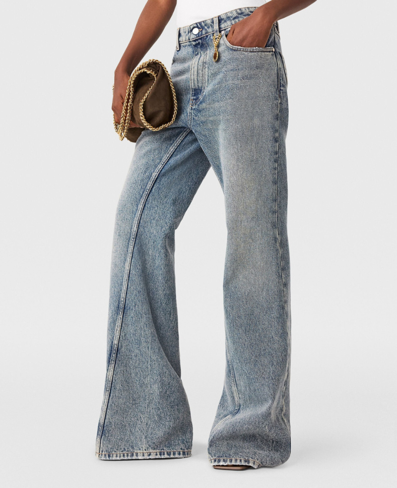Stella Mccartney Vintage Wash Bootcut Jeans In Blue