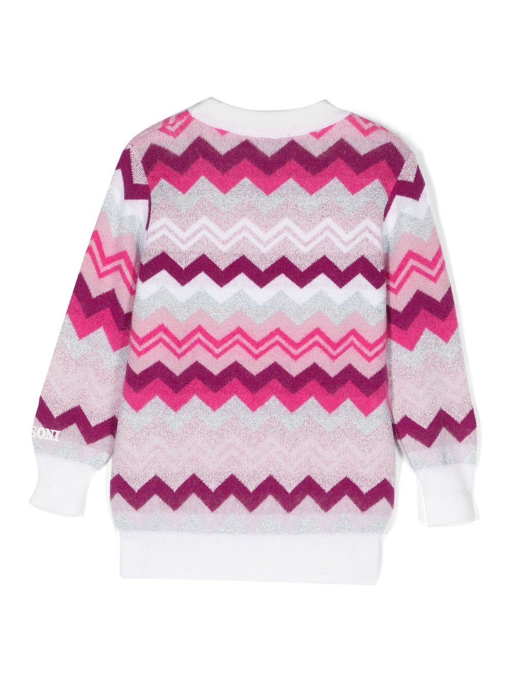 Missoni Signature Zigzag-print Knit Jumper In Pink