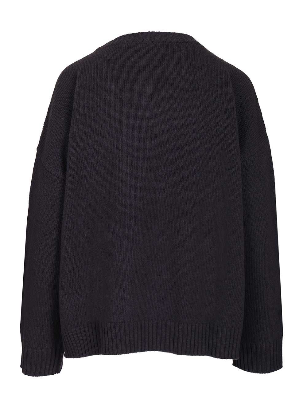 Weekend Max Mara Long-sleeved Sweater In Black