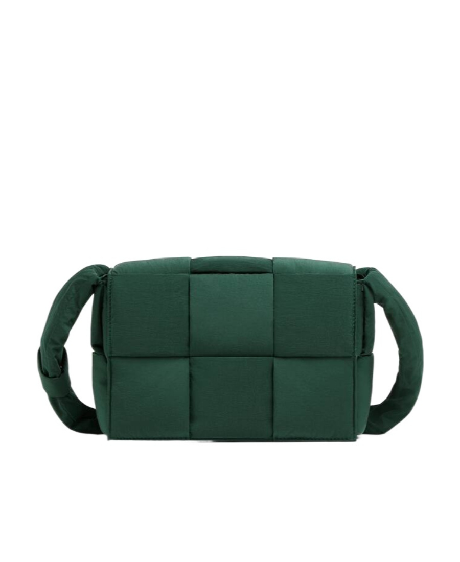 Bottega Veneta Small Cassette Shoulder Bag In Green