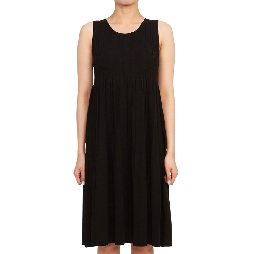 Weekend Max Mara Sleeveless Round-necked Dress In Black