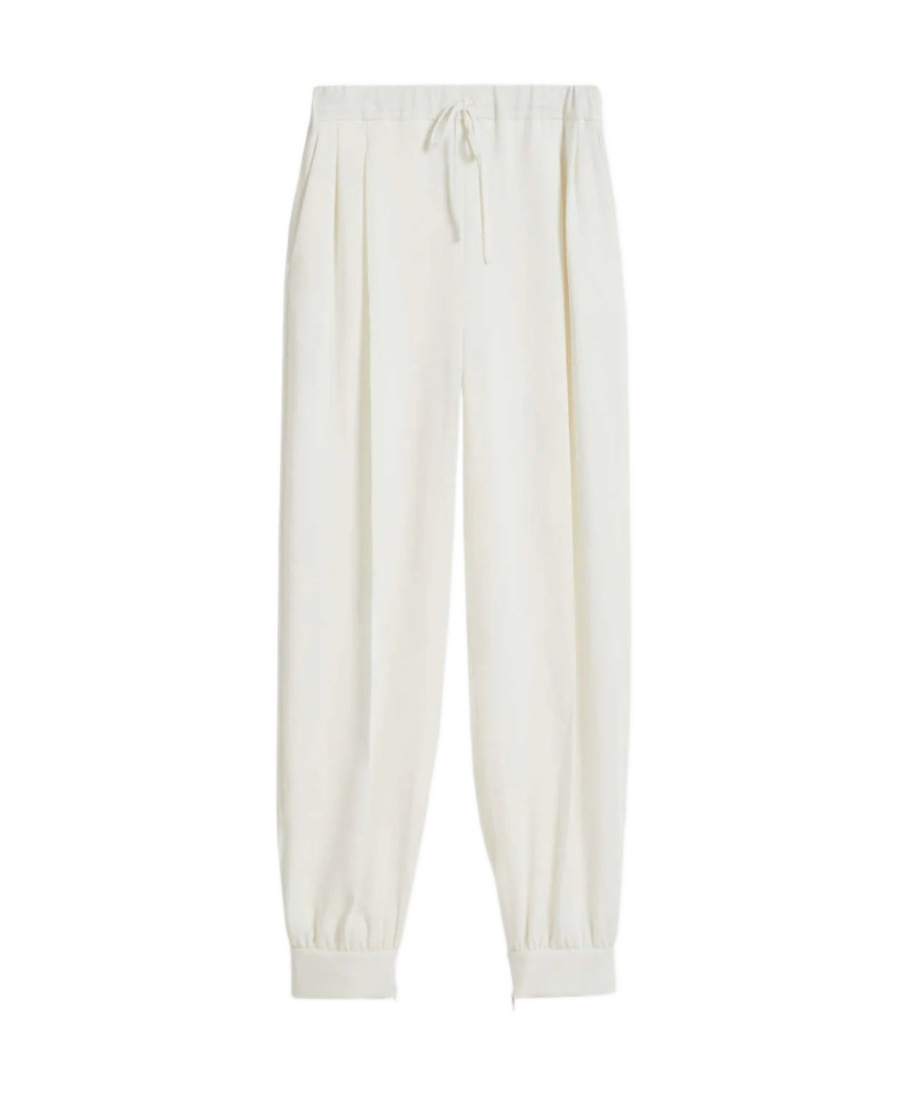 Max Mara Elastic Band Design Casual Pants In White
