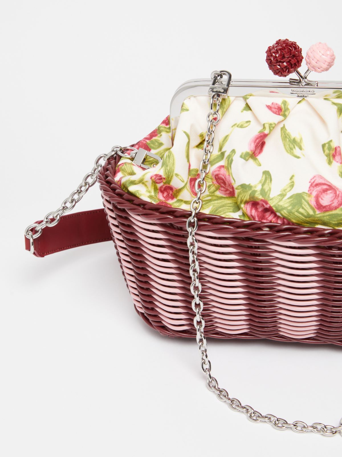 Weekend Max Mara Medium Printed Canvas Bag In Red