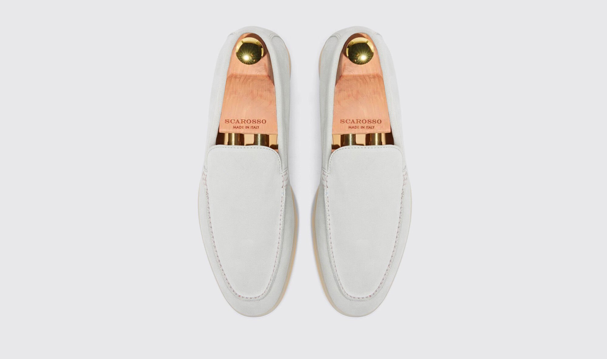 Scarosso Round-headed Casual Shoes In White