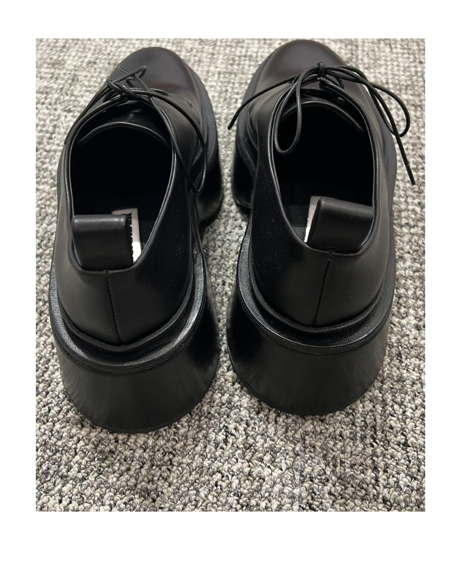 Jil Sander Tie Loose Cake Shoes With Thick Soles In Black