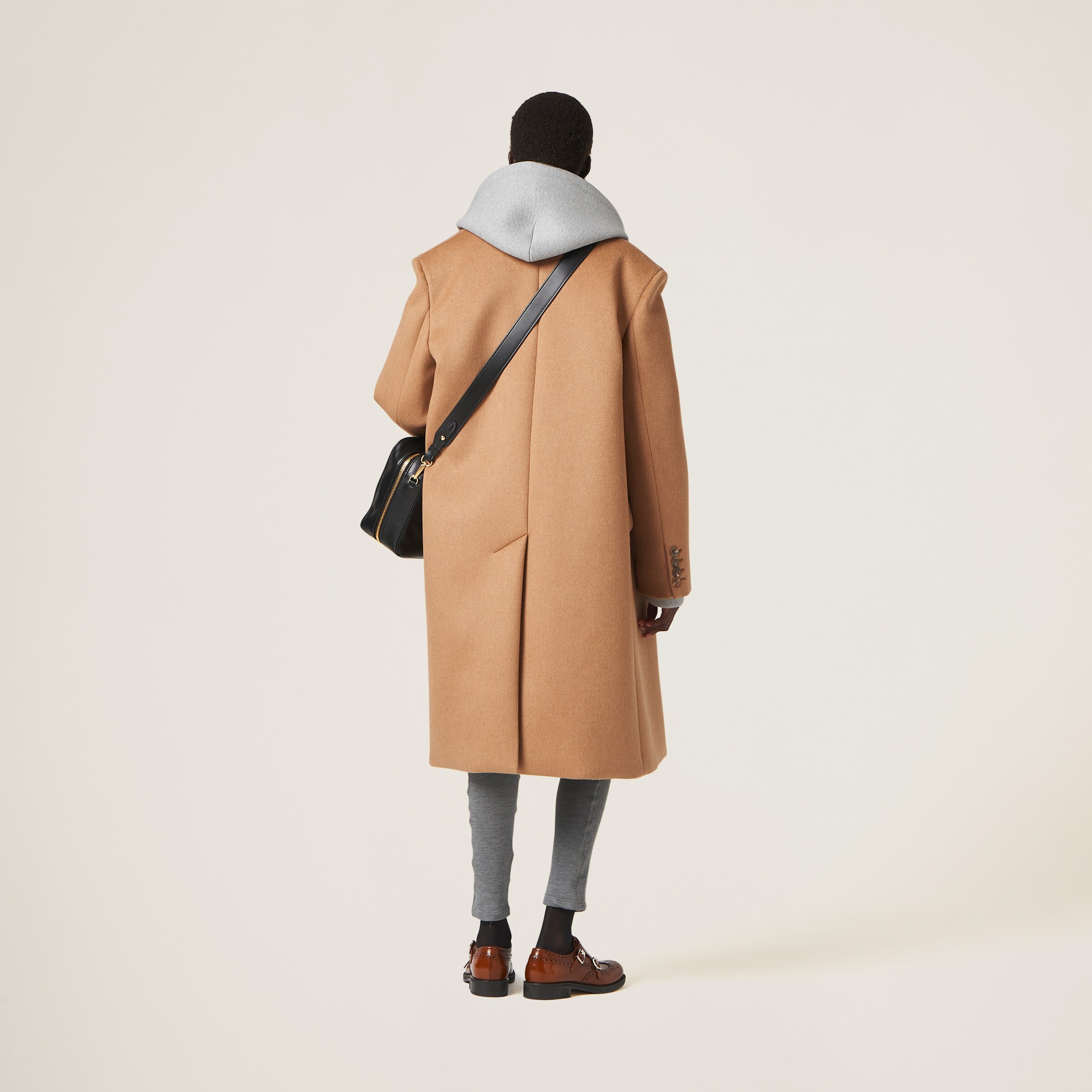 Miu Miu Double-breasted Camel Hair Coat In Brown