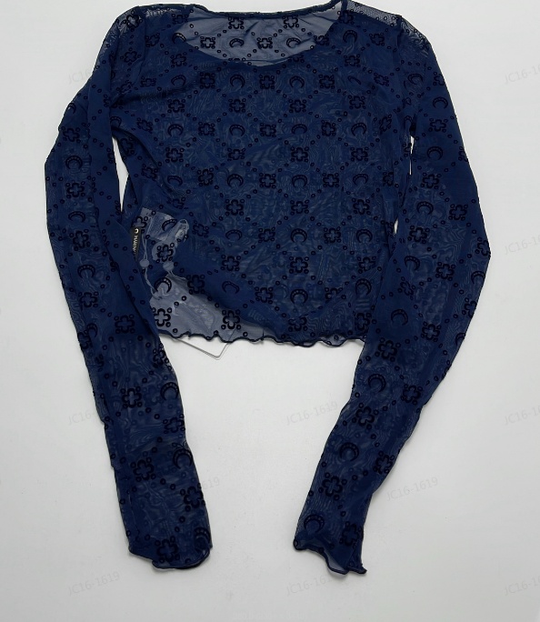 Marine Serre Top With Geometric Pattern And Logo In Gray