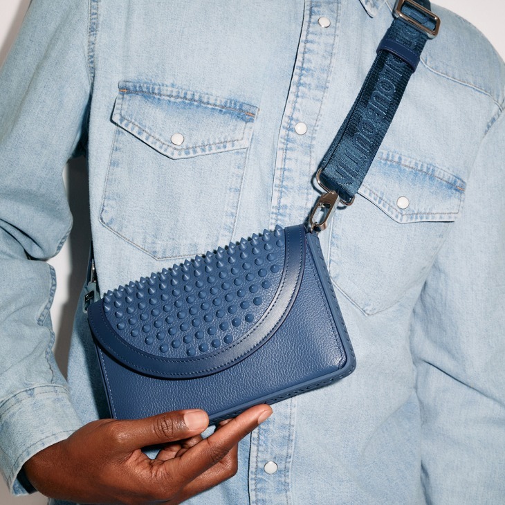 Christian Louboutin Flip Shoulder Bag In Blue