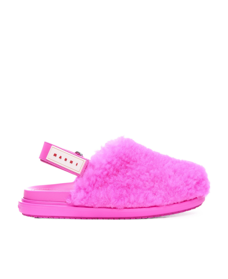 Marni Pink Sabot Strap Loafers In Pink