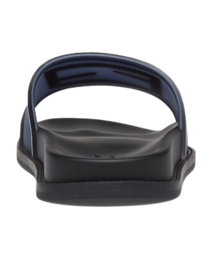 Fendi Blue Rubber Slides In Multi