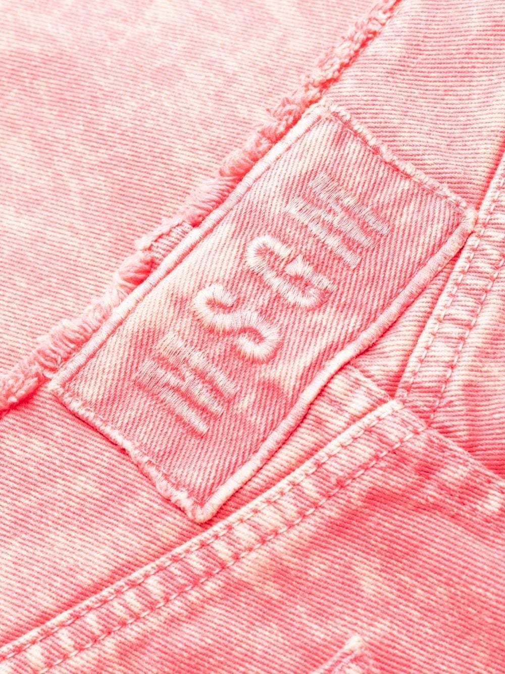 Msgm Logo Jeans In Pink