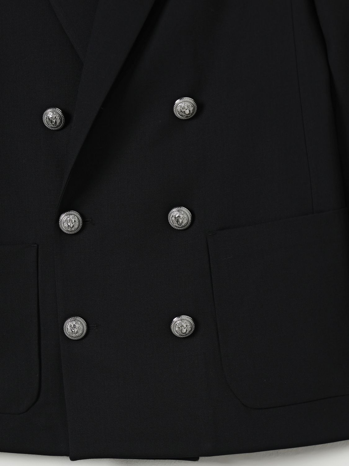 Balmain Double-breasted Buttoned Blazer In Black