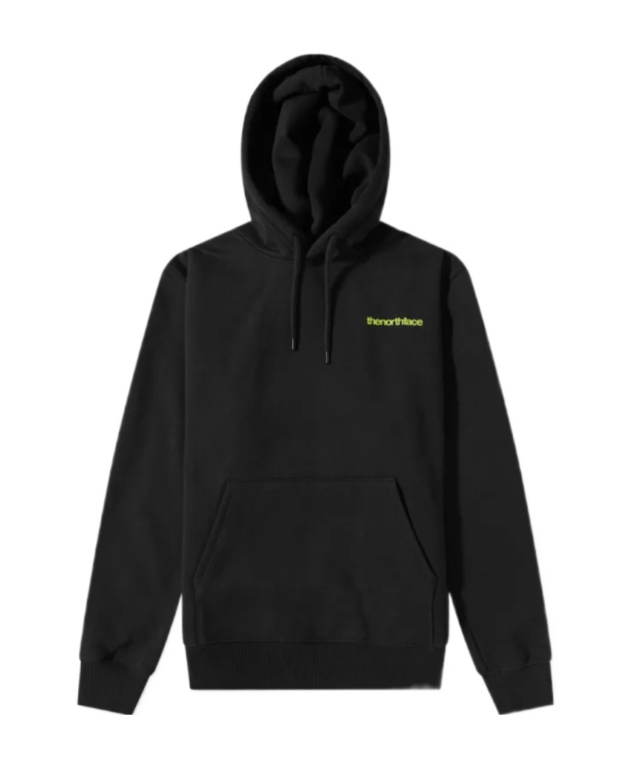 The North Face Logo Printed Drawstring Hoodie In Black