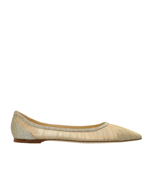 Jimmy Choo Love Ballerina Shoes In Nude