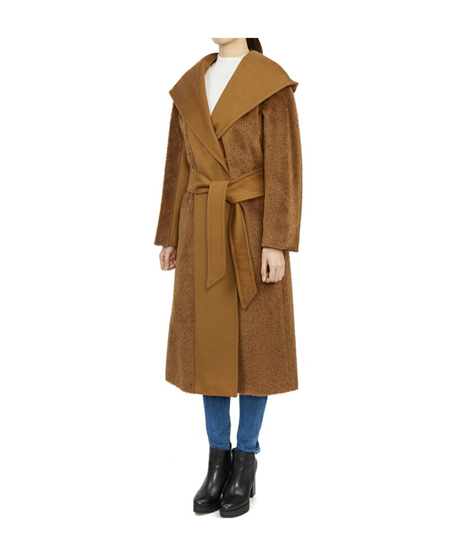 Max Mara Belt Coat In Brown