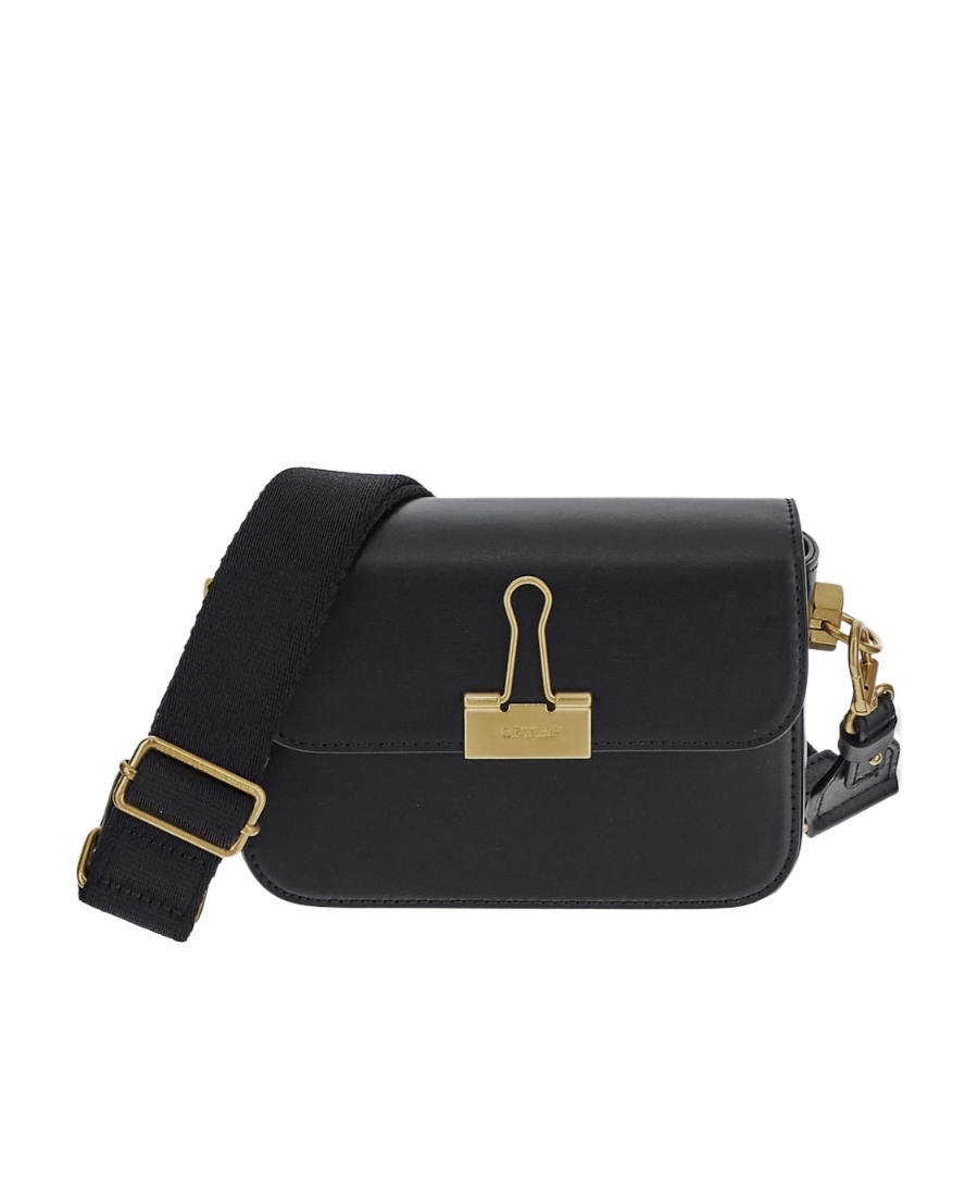 Off-white Plain Binder M Shoulder Bag In Black