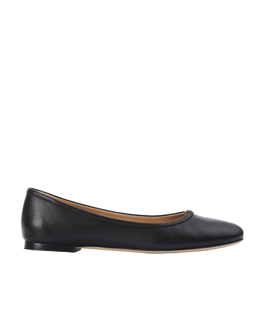 Shop Chloé Marcie Round-toe Ballet Flats In Black