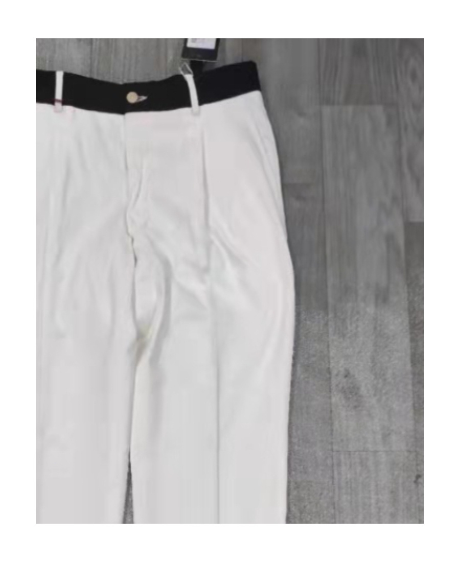 Moschino Logo Straight Casual Pants In White